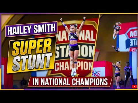 She Defied Gravity! 🤯 Hailey Smith Stunt #shorts #cheerleading #cheerstunts