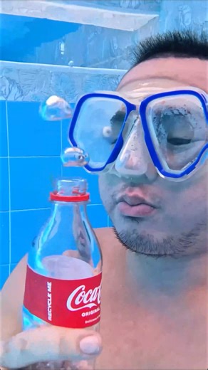 Burp Coke Zero Sugar vs Sprite vs Coke Underwater | Rence01