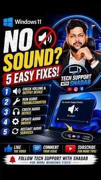 👉 No Sound in Windows 10/11? 🔇 Fix Audio Not Working | Easy Fix [2026] #shots #fyp #trending