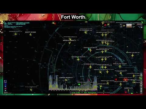 KDFW Dallas Texas USA • Tower • Air Traffic Radar • LiveATC • Music + EQ• Weather