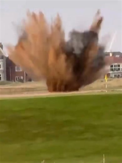 Surprise artifact found at Hoylake.😳 An unexploded artillery shell was found on Royal Liverpool Golf Course. The club announced that the area has been declared safe after a successful controlled explosion. (📸 RLGCHoylake // X) | GOLF.com