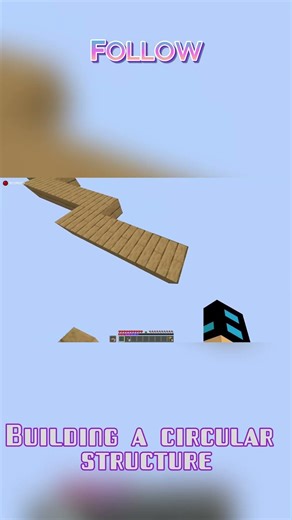 How to Build a Circular Structure in Minecraft ?! #minecraft #100_day_minecraft #100daysminecraft