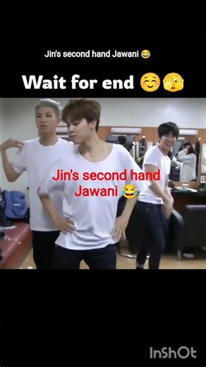 jin's second hand Jawani wait For end 😅 #shorts #trending #bts #youtubeshorts #explore #bts #funny