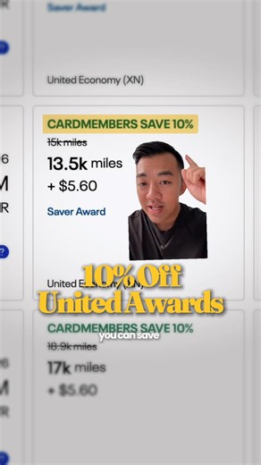 United Cardmembers Save 10% OR MORE (New Benefit) on United flights when you book with miles!