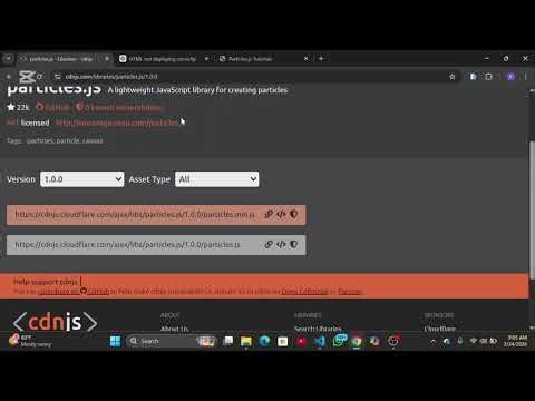 Particles.js Tutorial for Beginners | Create Animated Background with JavaScript