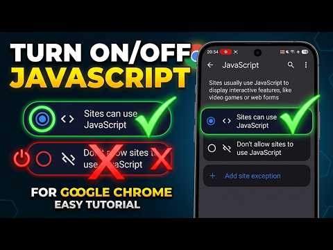 Turn ON / OFF JavaScript in Google Chrome - Easy Tutorial