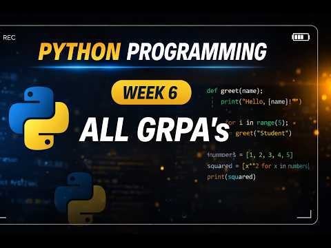 WEEK 6 | ALL GRPA'S | PYHTON | IITM BS DSA