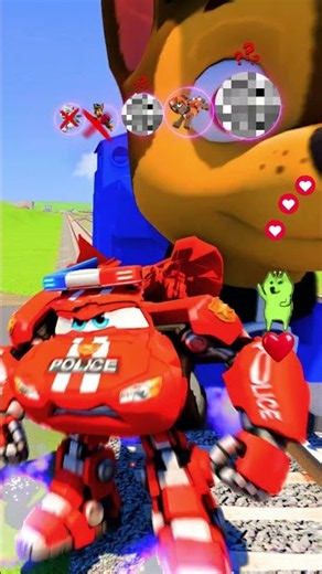 Cursed Paw Patrol Trains VS Big and Small Cringe McQueen Cars: Who wins? - BeamNG.drive