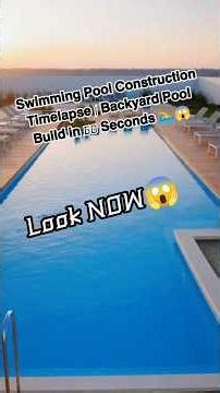 Swimming Pool Construction Timelapse | Backyard Pool Build in 60 Seconds 🏊‍♂️#SwimmingPool