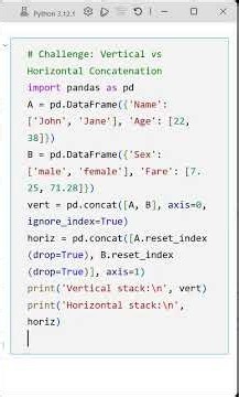 06 Concatenation Challenge: Vertical vs Horizontal in Pandas