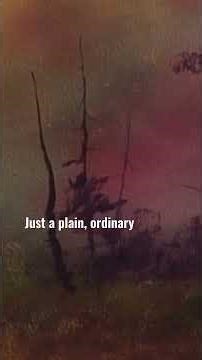 Bob Ross paints old-looking trees #paintlikebobross #artist #bobross