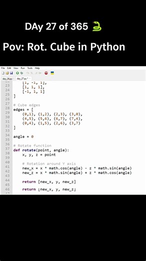 I Made 3D Graphics Using Python 🧊 | Day 27 of 365 🐍|