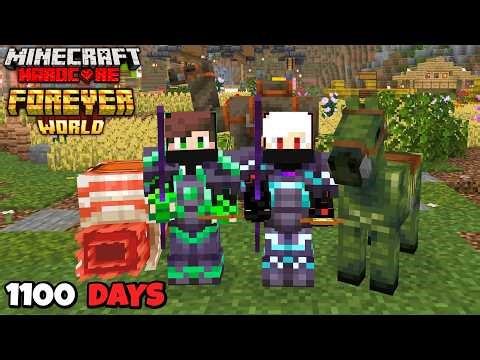 We Survived 1100 Days In Forever World In Minecraft Hardcore !