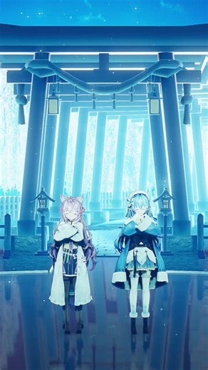 雪花ラミィ＆博衣こより HIMEHINA『キスキツネ』opショート【ホロライブＭＭＤ】#shorts #mmd #vtuber #himehina #hololive