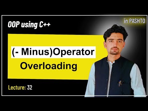 Lec 32: Minus operator overloading | OOP using C++ | in pashto