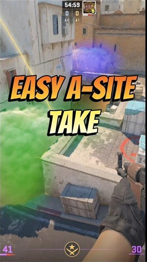 How to TAKE A-SITE Every Time! (Essential Dust 2 Smokes) 💣 #cs2 #dust2 #shorts