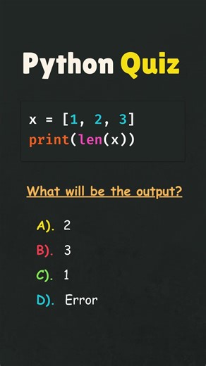 Python Quiz - What is the correct answer?