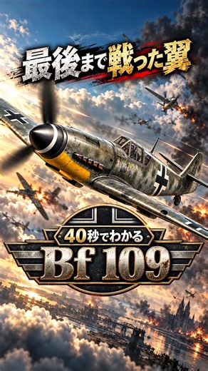 40秒でわかるBf 109｜約3万4千機作られたドイツ空軍の象徴