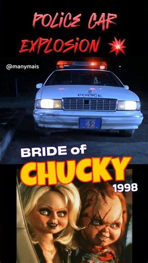 BRIDE of CHUCKY (1998) - Police Car Explosion