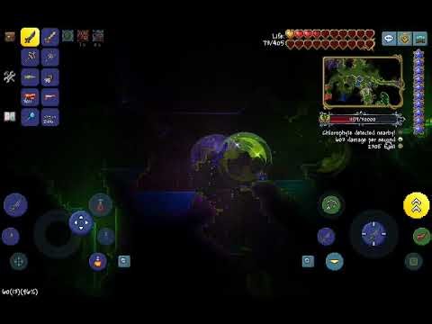 Terraria Mobile 1.4.4.9.8 Plantera Boss Fight(No Arena)
