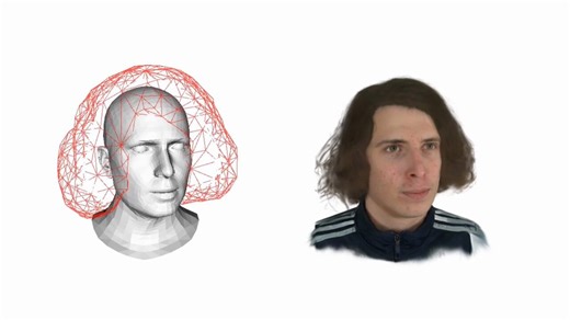 1枚の画像から「顔と髪を分離」した3Dアバターを生成する新手法が登場。3D Gaussian Splatting（3DGS）を活用し、物理演算（PBD）で髪の自然な揺れを再現します。従来困難だった髪の独立制御と高精細な表情アニメーションを両立した画期的な技術です。髪の着せ替えや除去も自由自在に。