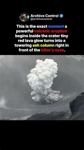 Tiny Lava Glow Turns into Giant Ash Cloud