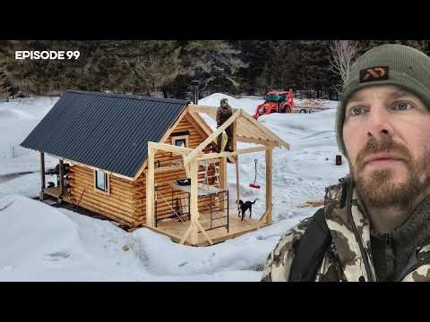 Cabin Addition: Bathroom Roof |EP99| Log Cabin Build on Off-Grid Homestead