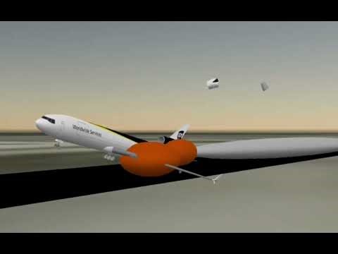 UPS 2976 Crash Animation and Reconstructed CVR with CC/Subtitles