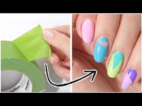 20 GENIUS Tape Nail Art Hacks You Can Do At Home!