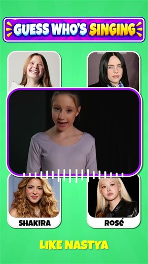 Guess Who’s Singing? 🎤 Billie Eilish, Lisa, Like Nastya & Salish Matter! 🤯🔥 #Shorts #Quiz #Music