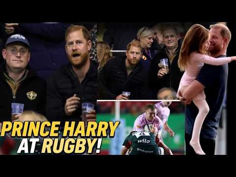 Prince Harry at the Rugby! Seat of Honor! Duke of Sussex Connection as a Girl Dad!