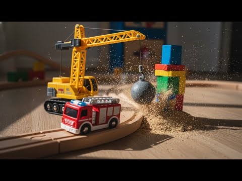HABA Kullerbü Fire vs Construction: Ultimate City Race ⚡ Kinetic ASMR 2026 [Epic Crash]