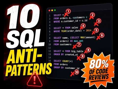 10 SQL Anti-Patterns I See in 80% of Code Reviews (And How to Fix Each)