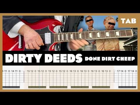 AC/DC - Dirty Deeds Done Dirt Cheap - Guitar Tab | Lesson | Cover | Tutorial