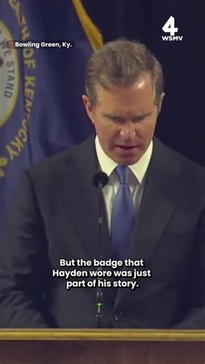 Gov. Andy Beshear honors fallen KSP Trooper Hayden Phillips at his funeral
