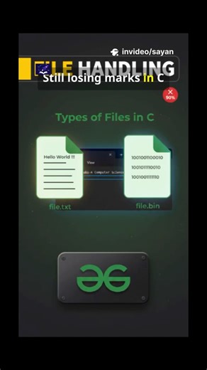 STOP LEARNING C WRONG 😱 | FILE HANDLING IN 60 SECONDS #shortsfeed #shortsvideo #shorts .