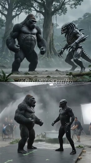 How Was Titan Gorilla vs. Alien Predator Made? 🦍👽| Hollywood VFX Behind the Scenes #visualfx #vfxpro