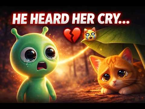 The Alien and The Stray Cat 👽🐱 (Animated Short Story) #alien