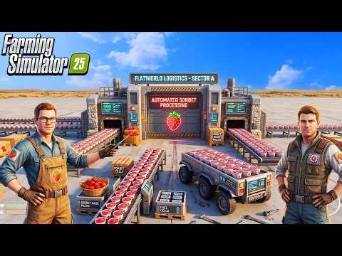 OUR FIRST FACTORY! - Farming Simulator 25 (Flat Map Survival)