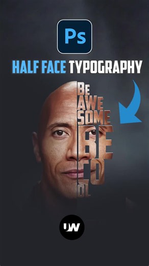 Half Face Typography in Simple Steps | Photoshop poster tutorial, Photoshop poster design, Photoshop design ideas