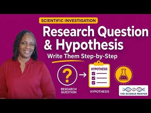 How to Write a Testable Research Question and Hypothesis