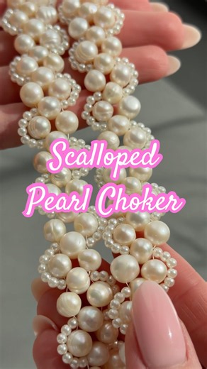 Scalloped Pearl Choker #pearljewellery