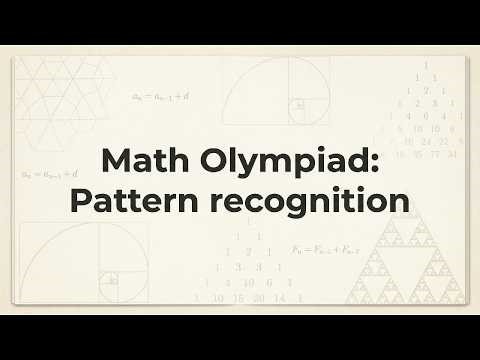 Math Olympiad: Pattern recognition in series