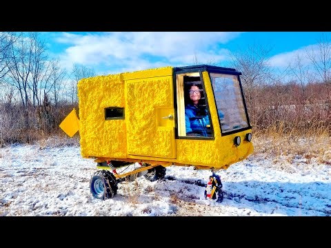 Building a Drivable Micro Camper - Full Build + Winter Night Adventure