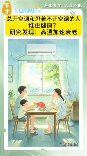 夏天总开空调和忍着不开空调的人，谁更健康？研究发现：高温加速衰老_腾讯新闻