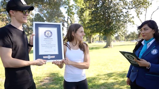 Ali Spagnola attempts a surprising Guinness World Record challenge