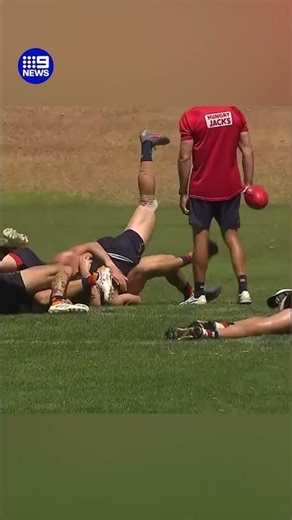 Crows young gun injured while training | 9 News Australia