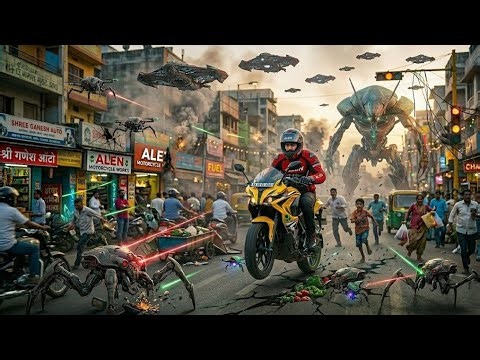 ALIEN ATTACK IN INDIAN BIKE DRIVING 3D! 😱👽 | Sab Log Bhaag Rahe Hain!
