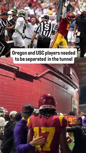 USC vs. Oregon ERUPTS! Players Have to Be Separated 😳🔥