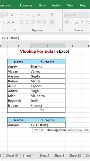 VLOOKUP Formula in Excel in 30 Seconds ⚡